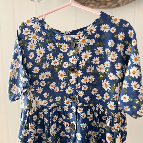 6Y Girls Daisy Dress - Picture 2 of 5